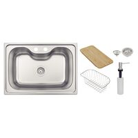 LAVAPLATOS MORGANA 60 FX, PRIME, DE SOBREPONER, EN ACERO INOX., 69X49 CM, CON ACCESORIOS
