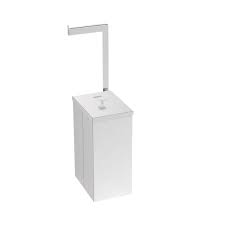 BASURERO EN ACERO INOXIDABLE 5,5 L. CON SOPORTE PARA PAPEL HIGIÉNICO LUZ SLIM