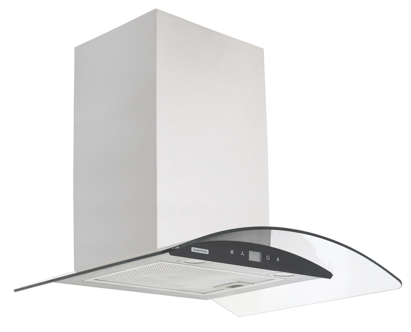 - CAMPANA DE PARED NEW VETRO BLACK TOUCH 60, PERFECTA, EN ACERO INOX. CON VIDRIO, 60 CM