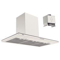CAMPANA DE PARED SLIM 90 EN ACERO INOX SCOTCH BRITE, CON MOTOR EXTERNO