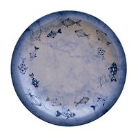 PLATO PARA POSTRE EN PORCELANA Ø21 CM. PECES