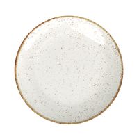 PLATO RASO EN PORCELANA Ø25 CM. RUSTICO MARRON