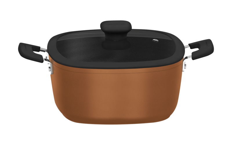 CACEROLA ANTIADHERENTE 4,8 L. 24 CM. REFINATTA GOLD