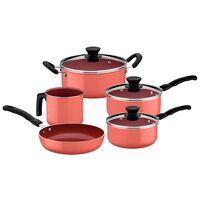 JUEGO DE OLLAS CON REVESTIMIENTO DE CERAMICA 5 PIEZAS EVORA