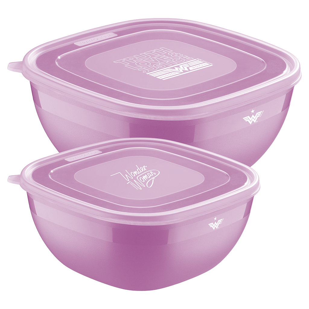 JUEGO DE POTES 2 PIEZAS (2L. - 4L.) WONDER WOMAN