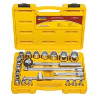 MALETIN DE DADOS ESTRIADOS  1/2" Y ACCESORIOS - 22 PIEZAS