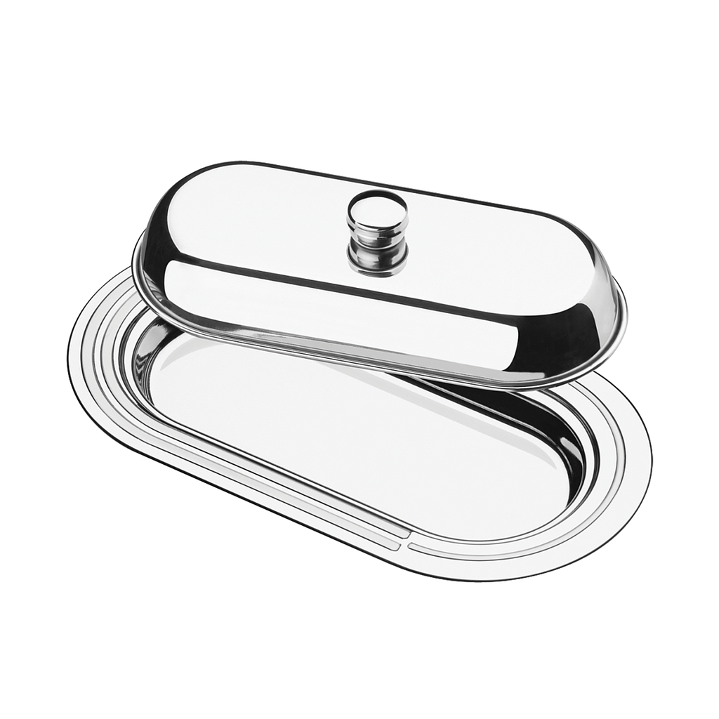 MANTEQUILLERA CON TAPA ACERO INOXIDABLE