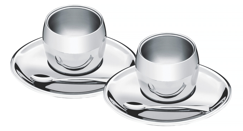 - JUEGO PARA CAFE INOX 6 PIEZAS