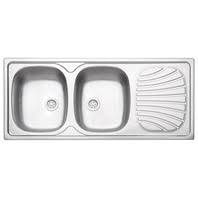 LAVAPLATOS ALPHA 2C 34 R, PERFECTA, DE EMPOTRAR, EN ACERO INOX., 116X50 CM. CON VALVULAS 3'' Y REBOSADERO