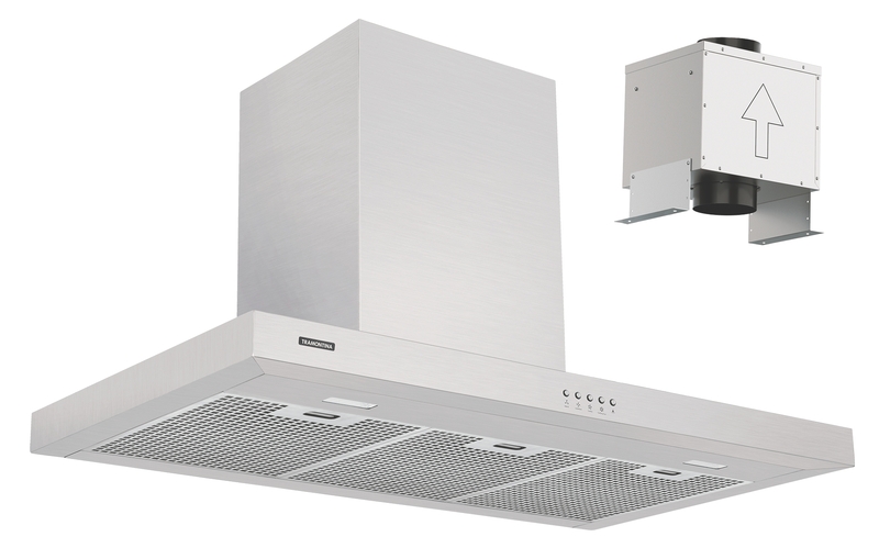 - CAMPANA DE PARED DRITTA 90 SPLIT, PRIME, EN ACERO INOX., CON MOTOR EXTERNO, 90 CM