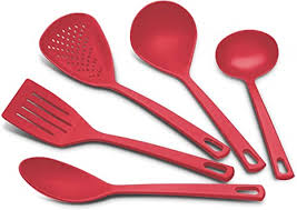 JUEGO DE UTENSILIOS ROJOS 5 PIEZAS EASY