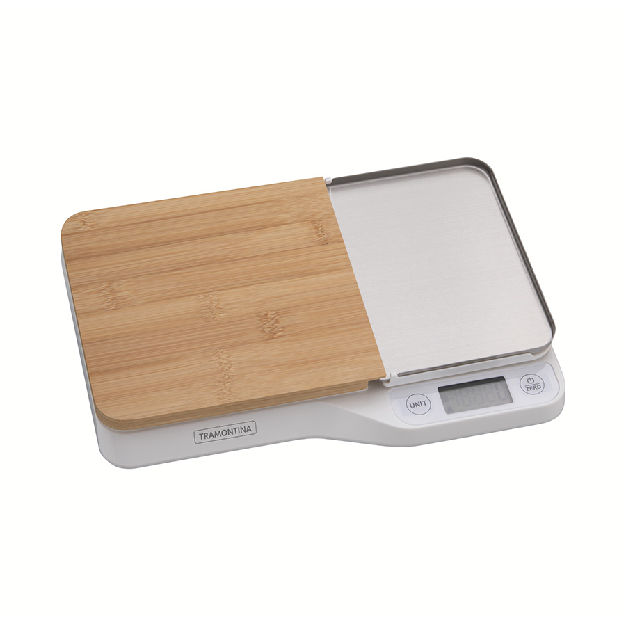 BALANZA DIGITAL EN ACERO INOXIDABLE PARA COCINA ADATTO CON TABLA DE CORTE HASTA 5KG