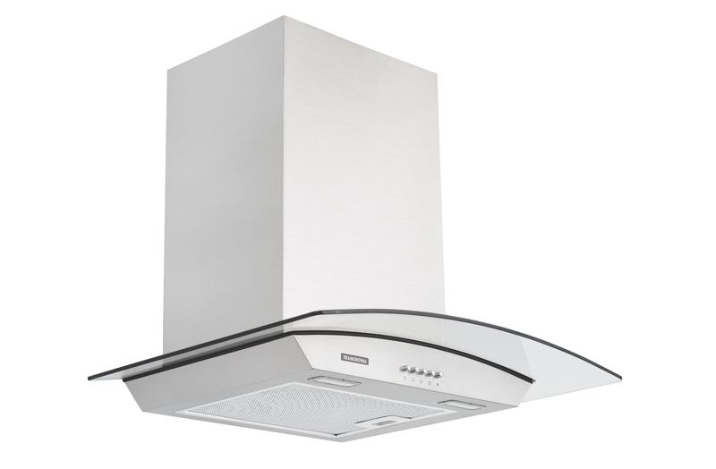 CAMPANA DE PARED NEW VETRO 60, PERFECTA, EN ACERO INOX. CON VIDRIO, 60 CM