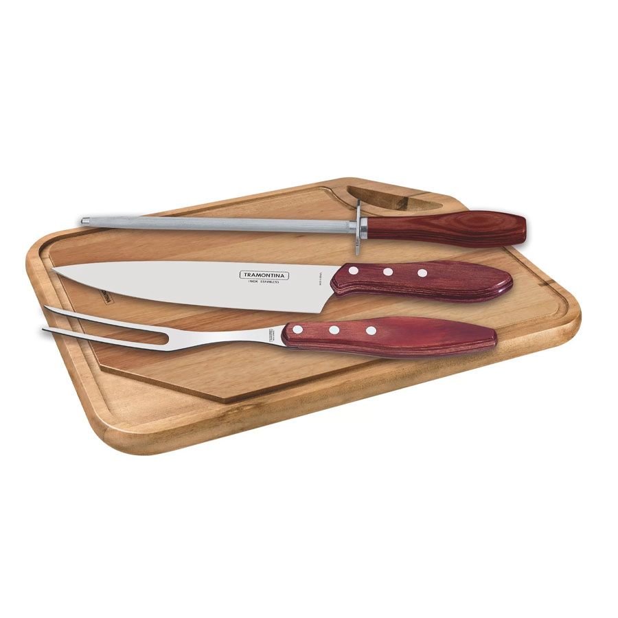 JUEGO PARA CHURRASCO 4 PIEZAS