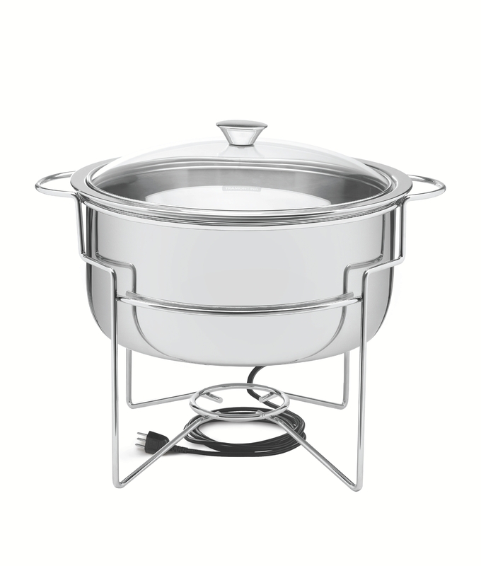 - RECHAUD REDONDO 7L. EN ACERO INOXIDABLE CON RESISTENCIA 220 V.