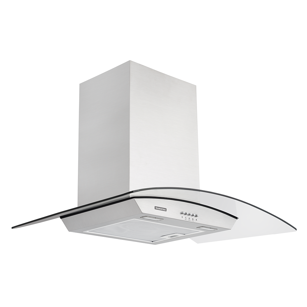 - CAMPANA DE PARED 80 CM EN ACERO INOXIDABLE + VIDRIO 220 V