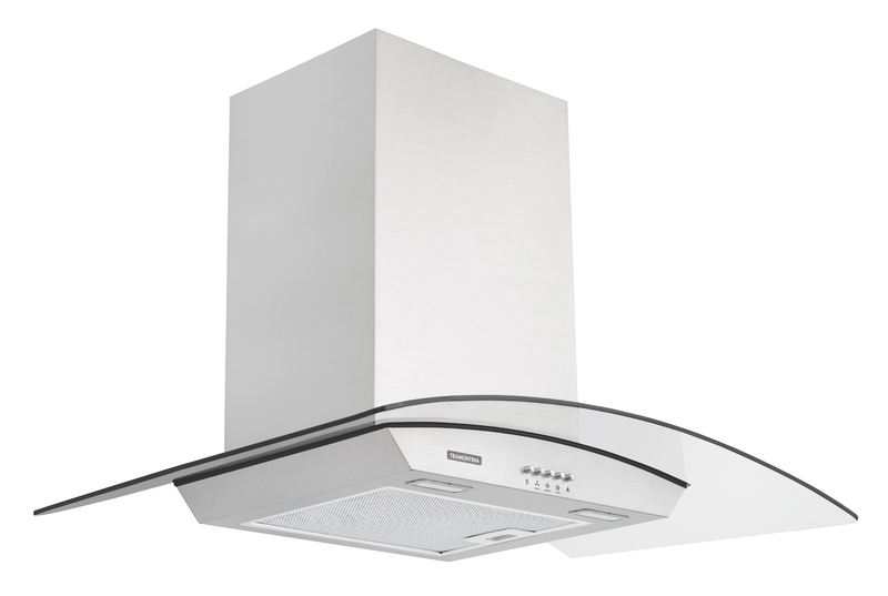 - CAMPANA DE PARED NEW VETRO 80, PERFECTA, EN ACERO INOX. CON VIDRIO, 80 CM