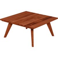 MESA CUADRADA DE CENTRO DE MADERA MUIRACATIARA CON ACABO ECOCLEAR - TOSCANA