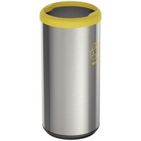 - BASURERO CAPSULA SELECTA PLUS 40 L  AMARILLO EN ACERO INOX SIN TAPA