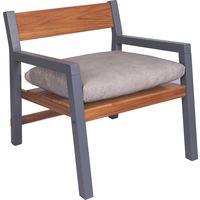 SILLON POLTRONA DE MADERA TECA Y TAUARI CON ACABADO BARNIZADO - MISTRAL