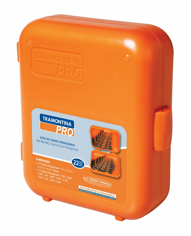 ESTUCHE CON LLAVES HEXAGONALES - 22 PIEZAS