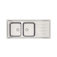 LAVAPLATOS MAREA 2C PLUS, PRIME, DE EMPOTRAR, EN ACERO INOX., CON AGUJERO 16X50 CM