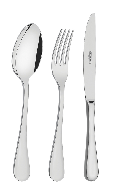 JUEGO DE CUBIERTOS DE ACERO INOXIDABLE CON CUCHILLOS DE MESA 24 PZAS CLASSIC.