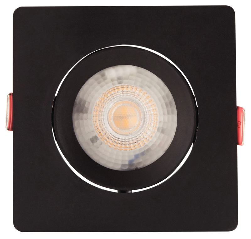 SPOTLED CUADRADO BLACK 5W - 3000K LUZ AMARILLA