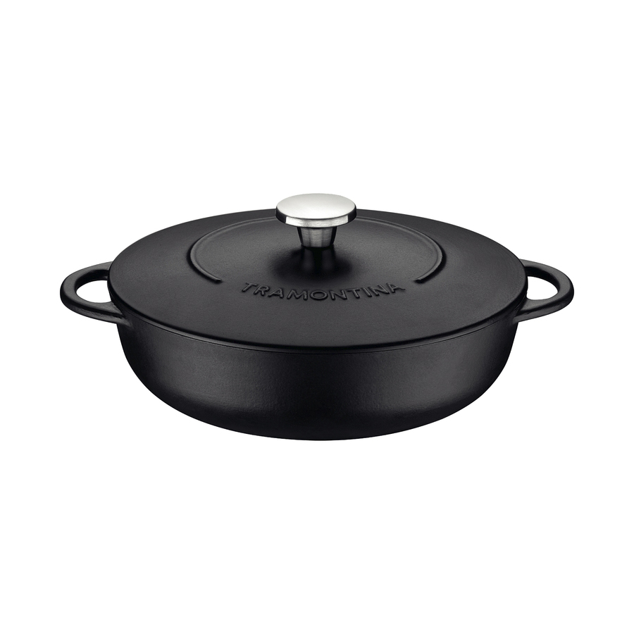 ARROCERA DE HIERRO CON ANTIADHERENTE Y TAPA 4,1 L. Ø 28 CM. TRENTO