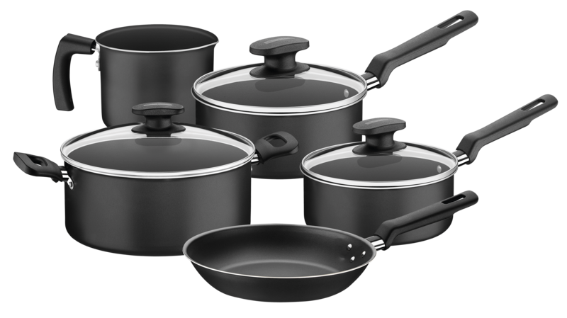 JUEGO DE OLLAS ANTIADHERENTES 5 PIEZAS LORETO