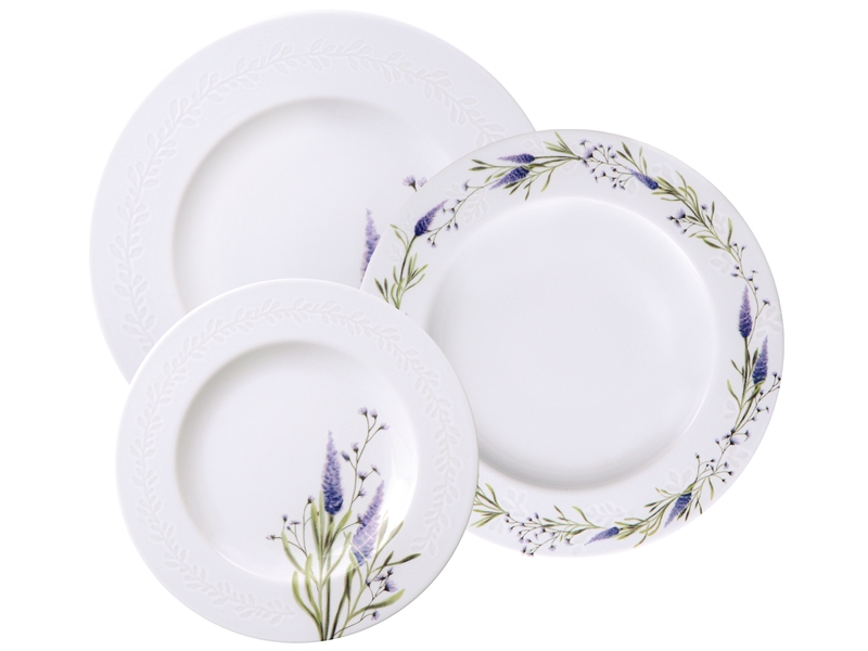 JUEGO DE PLATOS DE PORCELANA 12 PIEZAS LILLA