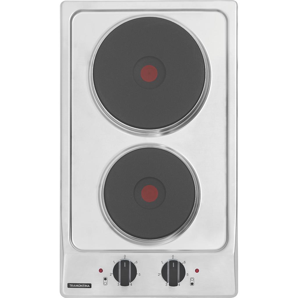 PLACA DE COCCION ELECTRICA DOMINO 2ER 30, PERFECTA, EN ACERO INOX., 30X50 CM