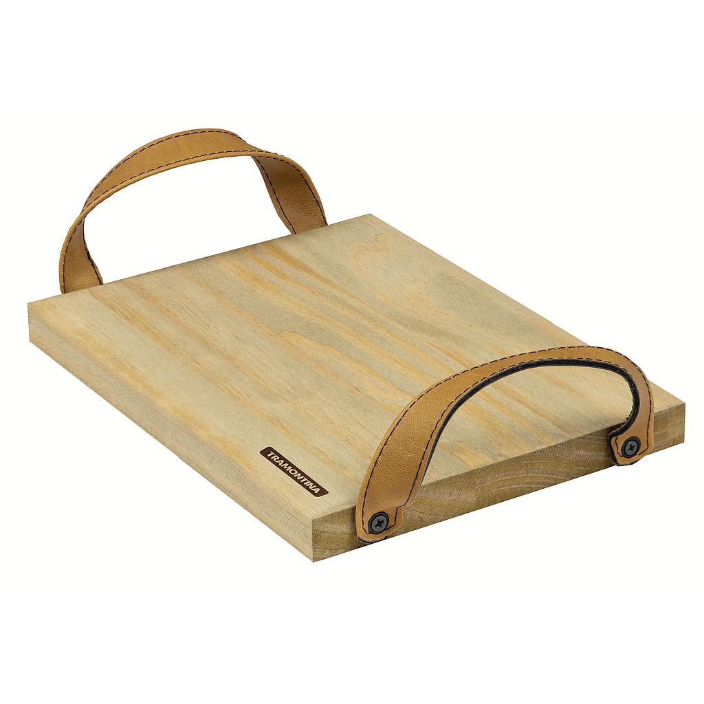 TABLA DE APOYO EN MADERA MACIZA CON ACABADO TEÑIDO 25X19 CM.