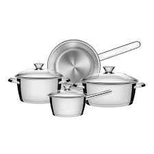 JUEGO DE OLLAS EN ACERO INOXIDABLE CON FONDO TRIPLE 4 PIEZAS ALLEGRA