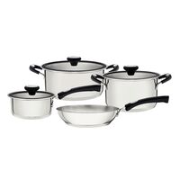 JUEGO DE OLLAS EN ACERO INOXIDABLE 4 PIEZAS SOLAR SILICONE