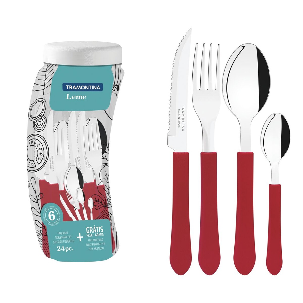 JUEGO CUBIERTOS 24 PZAS LEME
