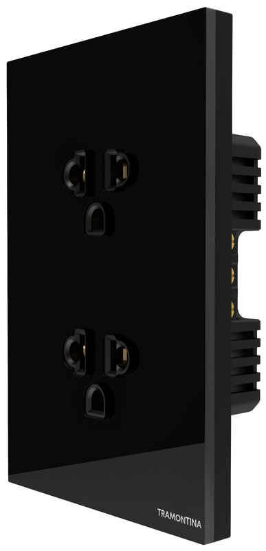 TOMA DOBLE 2P+T UNIVERSAL 15A NEGRO