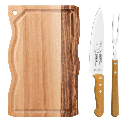 JUEGO PARA CHURRASCO 3 PIEZAS CHURRASCO