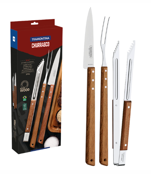 JUEGO PARA CHURRASCO 3 PIEZAS