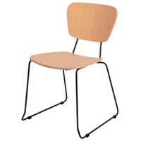 SILLA DE MADERA BARCELONA CON PATAS GRAFITO NATURAL