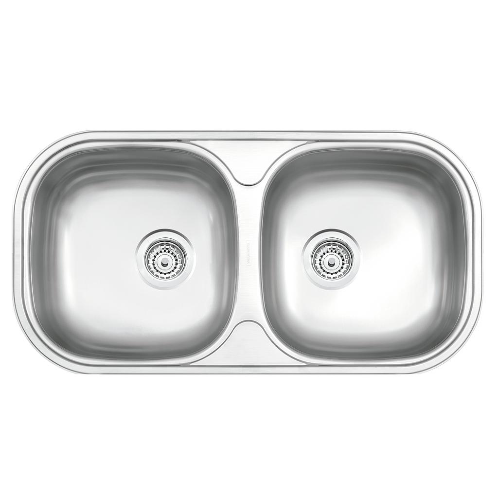 LAVAPLATOS ISIS 2C 34 BS, PRIME, DE EMPOTRAR, EN ACERO INOX., 78X39.80 CM