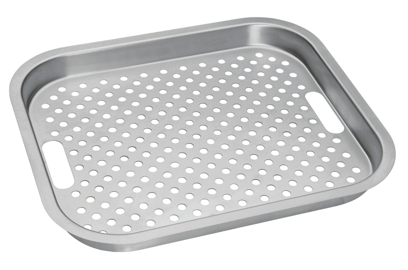 - BANDEJA PERFORADA, EN ACERO INOX., 41X35 CM