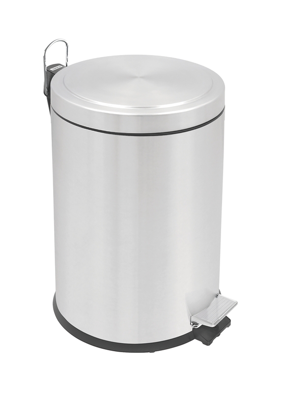 BASURERO BRASIL PLUS 5 L, CON PEDAL, CIERRE SUAVE, EN ACERO INOX. 