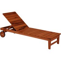 REPOSERA CON RUEDAS TOSCANA DE MADERA MUIRACATIARA ACABADO ECOCLEAR PARA EXTERIOR