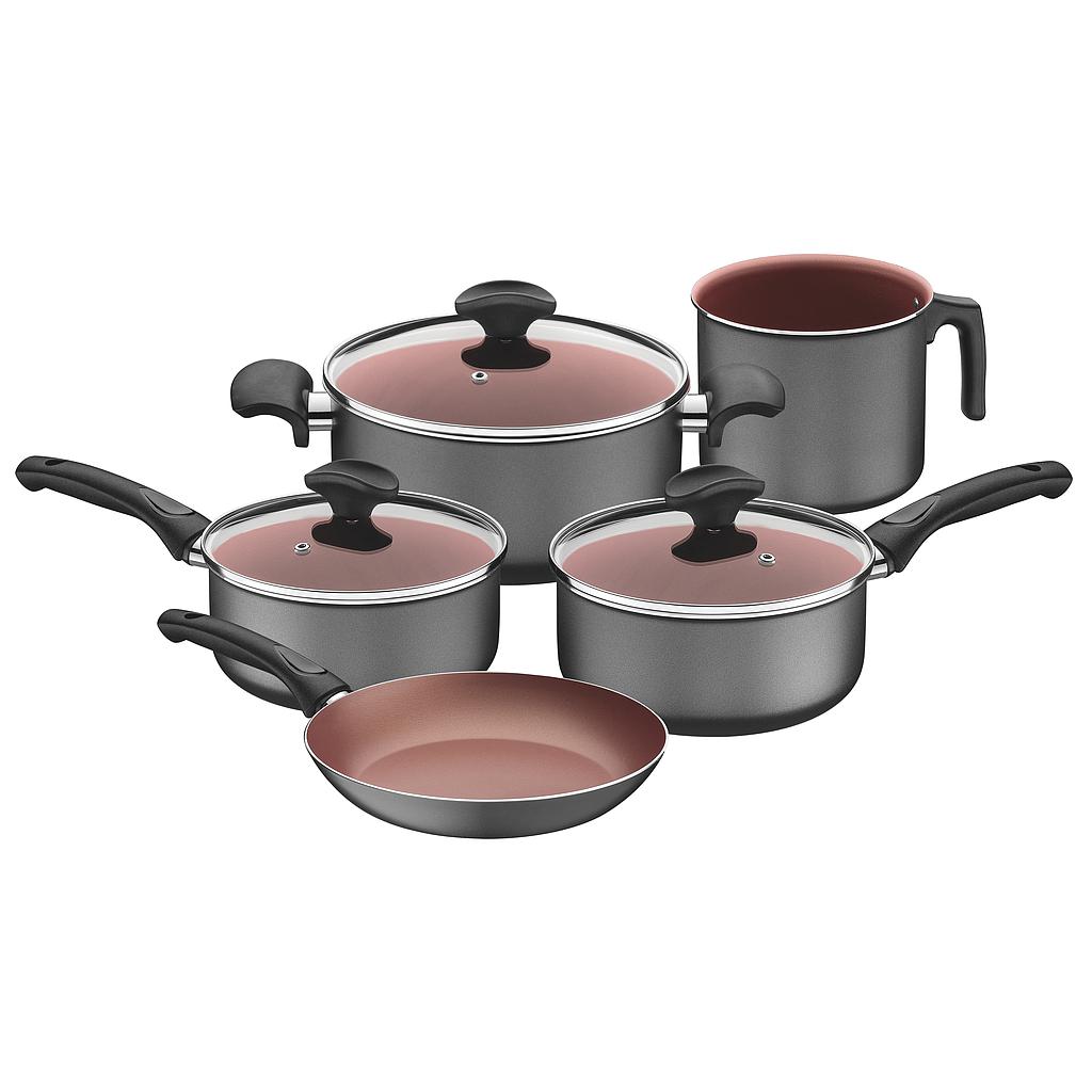 JUEGO DE OLLAS ANTIADHERENTES 5 PIEZAS VERMONT