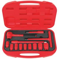 MALETIN CON DADOS Y ACCESORIOS AISLADOS IEC 60900 1/2" 13 PIEZAS