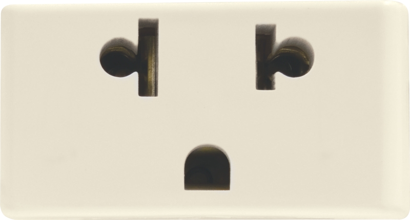 MODULO TOMACORRIENTE 2P+T UNIVERSAL 10A-15A 250V BEIGE