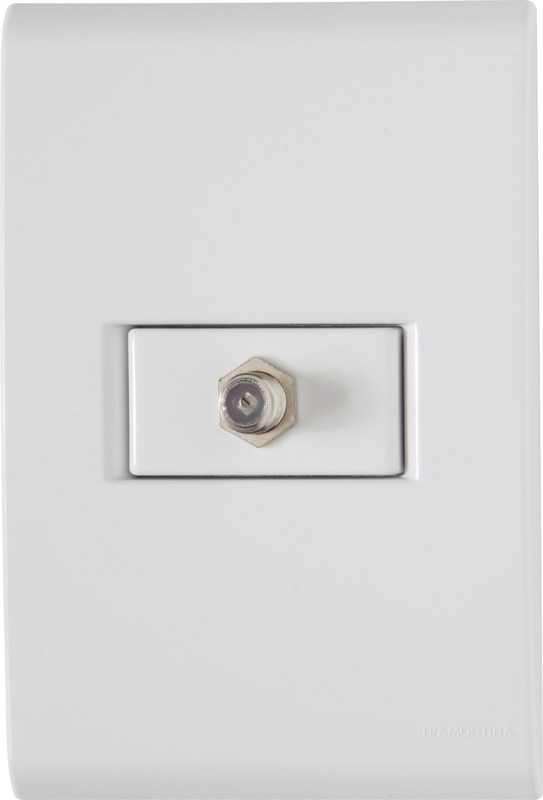 CONJUNTO ARMADO TOMA TV/SAT COAXIAL BLANCO LIZ