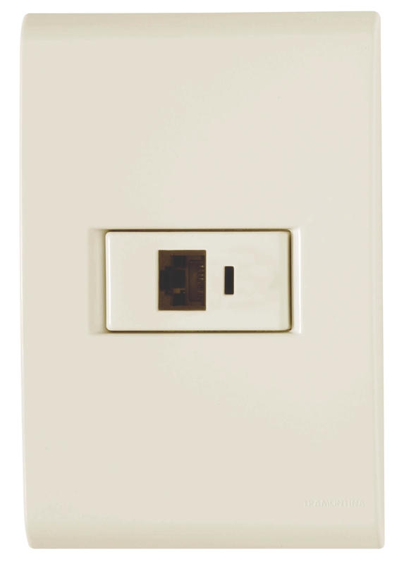 CONJUNTO ARMADO TOMA RJ 45 (CAT. 6) INTERNET BEIGE LIZ