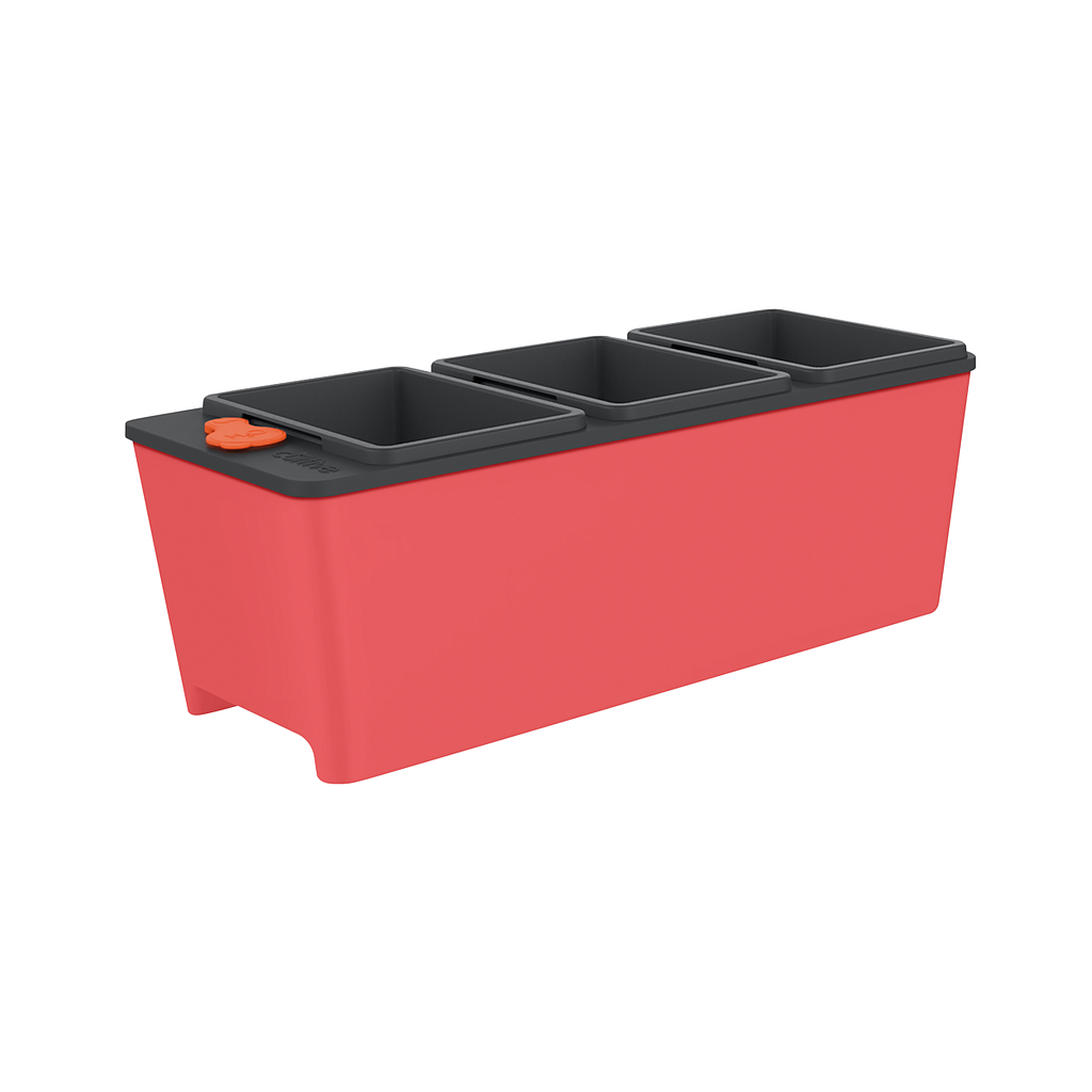 MACETA AUTOIRRIGABLE TRIPLE ROSA, 10.5 L, EMBALAJE DE REGALO